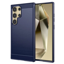Husa Samsung Galaxy S24 Ultra Techsuit Carbon Silicone, albastru