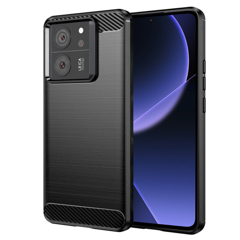 Husa Xiaomi 13T Pro Techsuit Carbon Silicone, negru