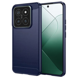 Husa Xiaomi 14 Techsuit Carbon Silicone, albastru