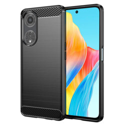 Husa Oppo A98 5G Techsuit Carbon Silicone, negru