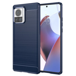 Husa Motorola Edge 30 Ultra Techsuit Carbon Silicone, albastru