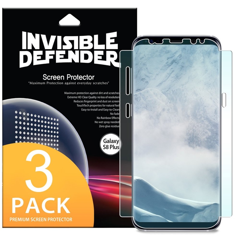 Folie Protectie FullCover Samsung Galaxy S8 Plus Ringke Defender(Three Pack) - Clear