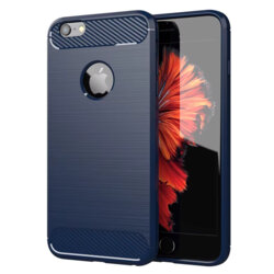 Husa iPhone 6 Plus / 6s Plus Techsuit Carbon Silicone, albastru