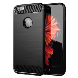 Husa iPhone 6 Plus / 6s Plus Techsuit Carbon Silicone, negru