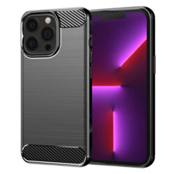 Husa iPhone 13 Pro Techsuit Carbon Silicone, negru