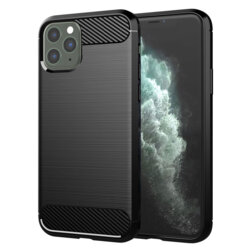 Husa iPhone 11 Pro Max Techsuit Carbon Silicone, negru