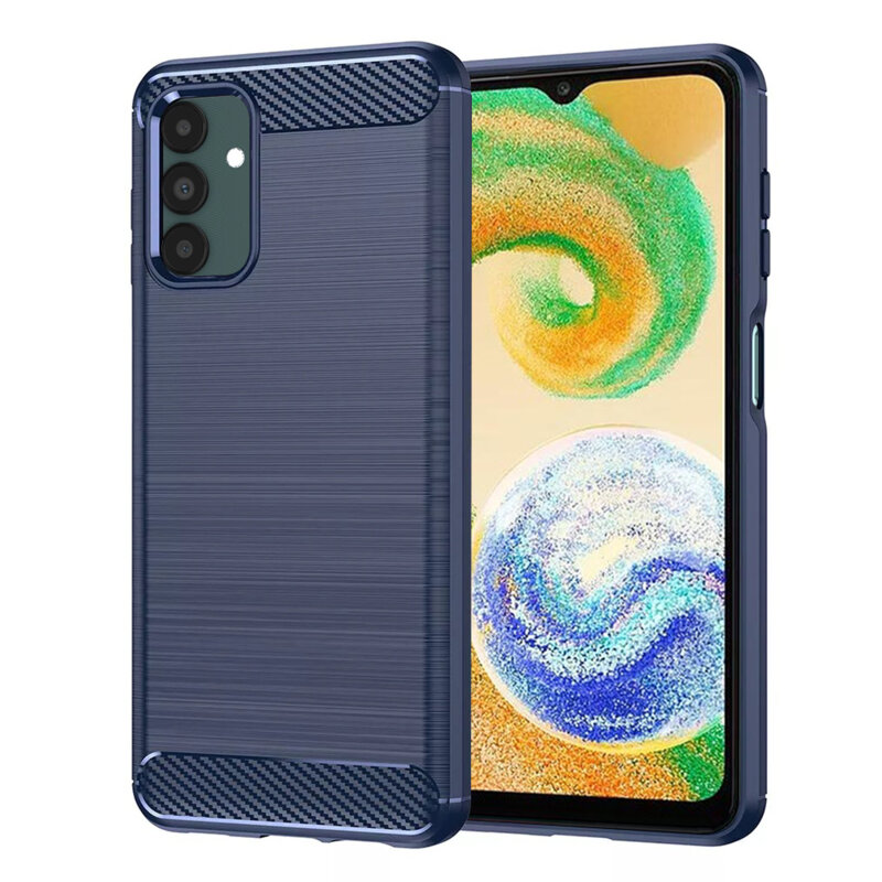 Husa Samsung Galaxy A04S Techsuit Carbon Silicone, albastru