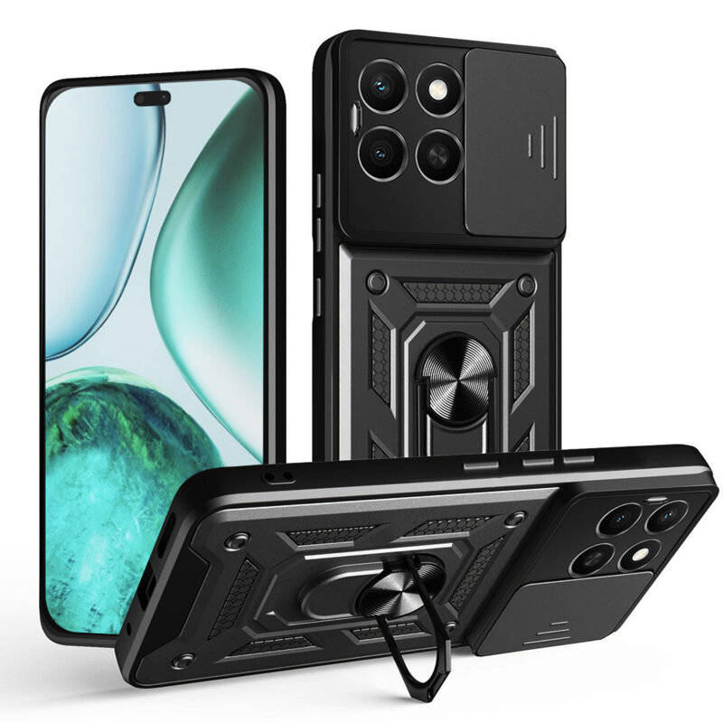 Husa Honor X8c protectie camera Techsuit CamShield Series, negru