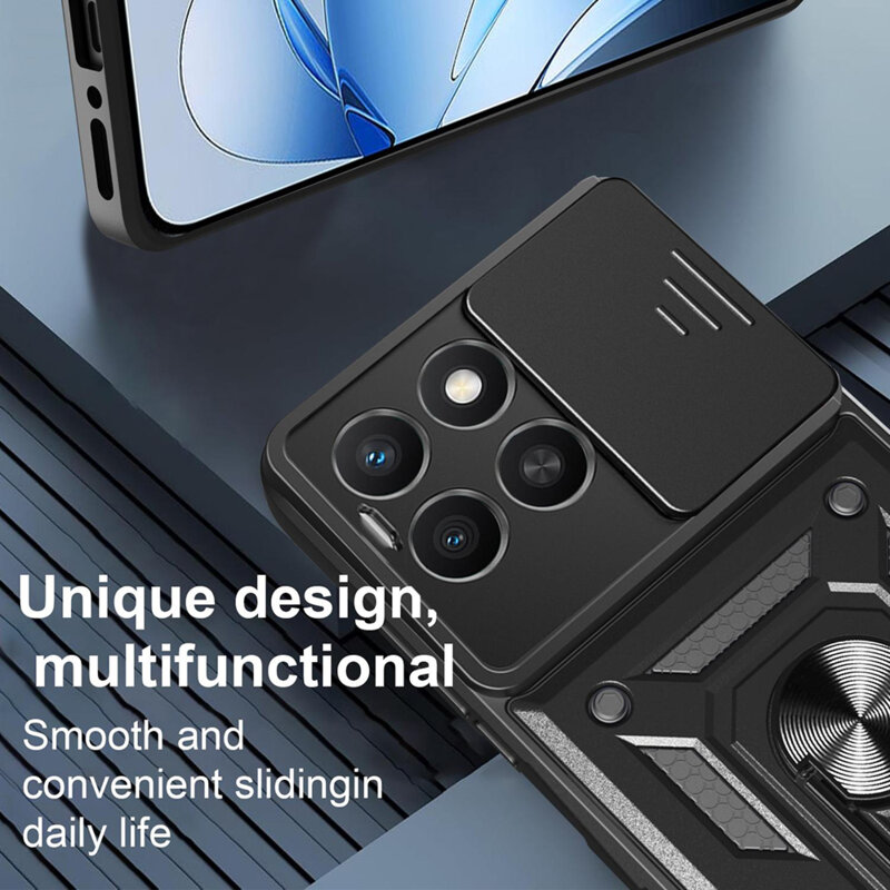 Husa Honor X8c protectie camera Techsuit CamShield Series, negru