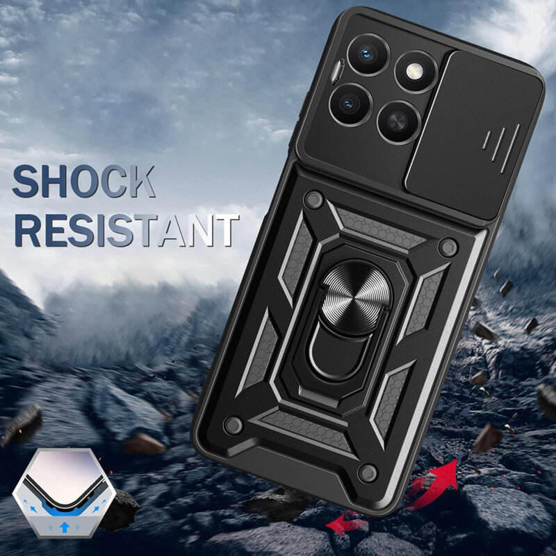 Husa Honor X8c protectie camera Techsuit CamShield Series, albastru