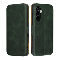 Husa 360° Samsung Galaxy A56 5G Techsuit Safe Wallet Plus, verde
