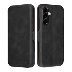 Husa 360° Samsung Galaxy A56 5G Techsuit Safe Wallet Plus, negru