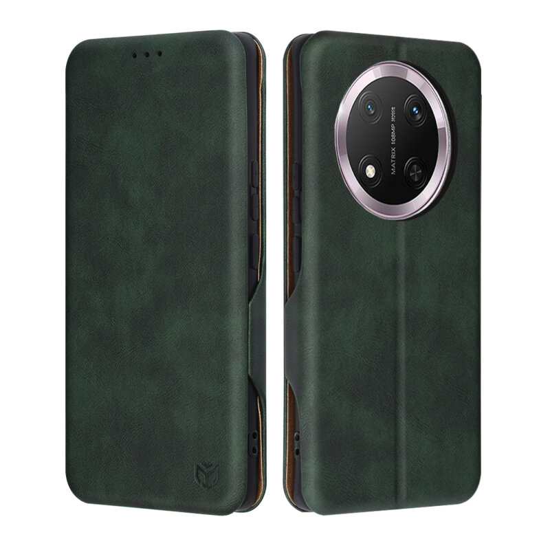 Husa 360° Honor X9c Techsuit Safe Wallet Plus, verde