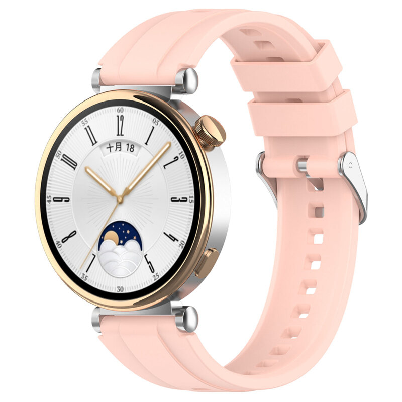 Curea Fossil Hybrid HR 18mm Techsuit, roz, W075
