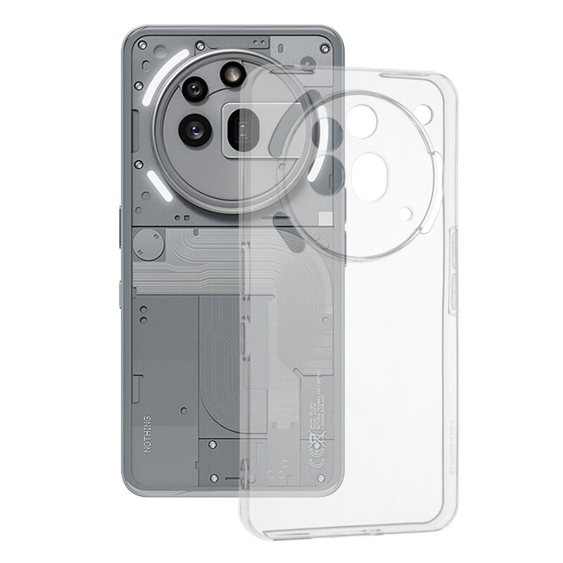 Husa Nothing Phone (3a) Pro Techsuit Clear Silicone, transparenta