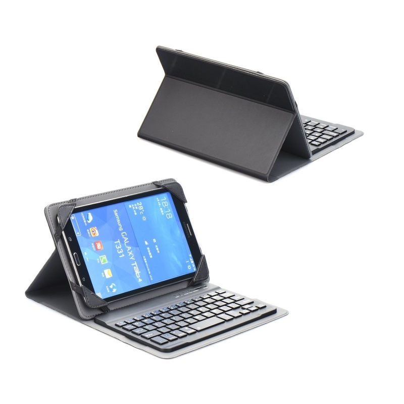 Husa Universala Cu Tastatura Tableta 8 inch Blun Book UNK  Carte - Negru