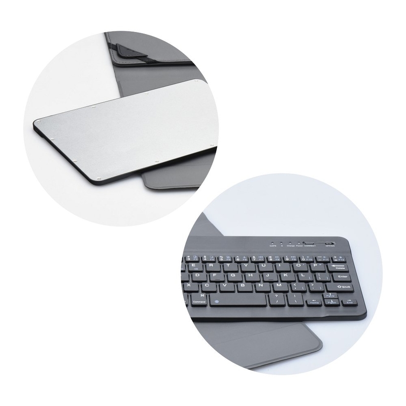 Husa Universala Cu Tastatura Tableta 8 inch Blun Book UNK  Carte - Negru