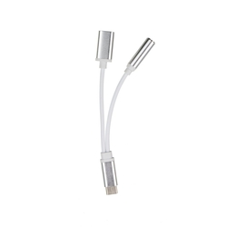 Convertor Type-C - Jack 3.5mm/Type-C - Alb
