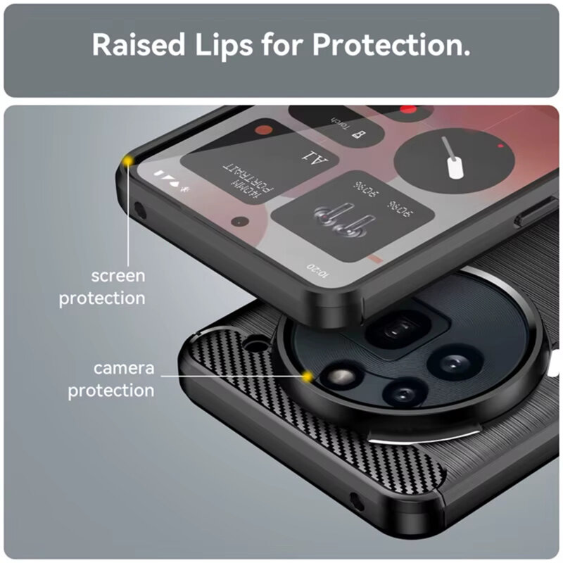 Husa Nothing Phone (3a) Pro Techsuit Carbon Silicone, albastru