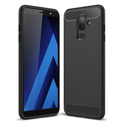 Husa Samsung Galaxy J8 2018 Techsuit Carbon Silicone, negru