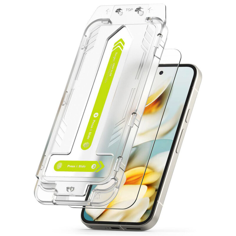 [Pachet 2x] Folie sticla Google Pixel 9a Ringke Easy Slide Tempered Glass, transparenta