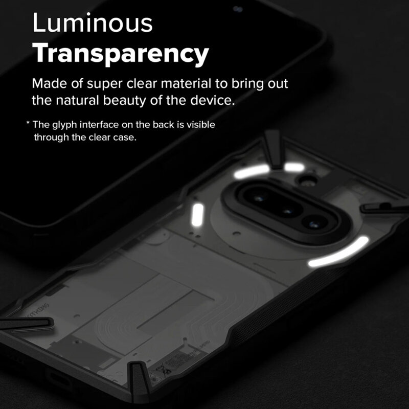 Husa Nothing Phone (3a) Ringke Fusion X, negru