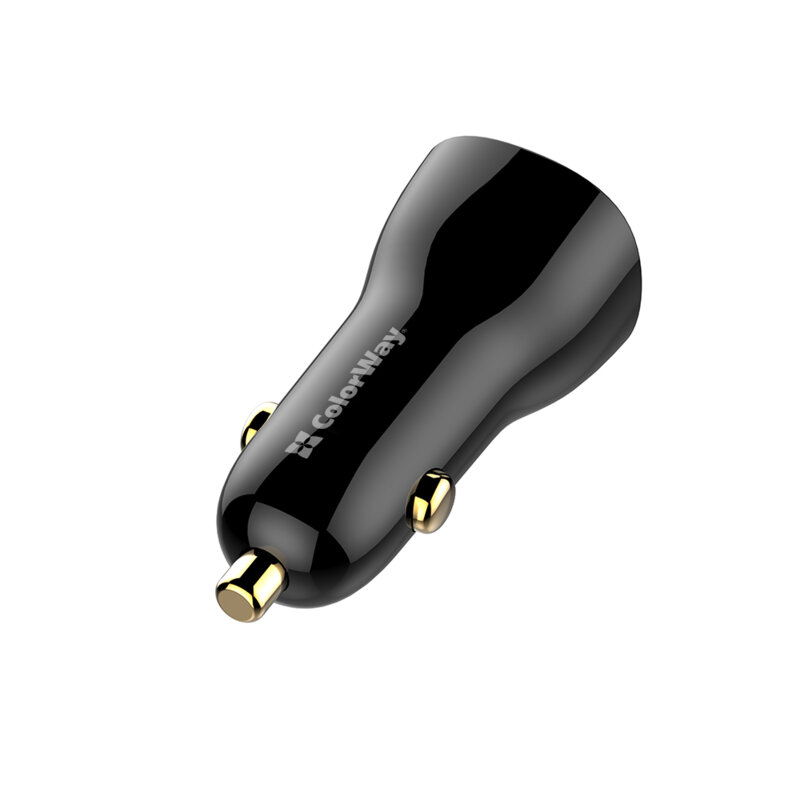 Incarcator auto Xiaomi Turbo Charge ColorWay, USB+Type-C, negru