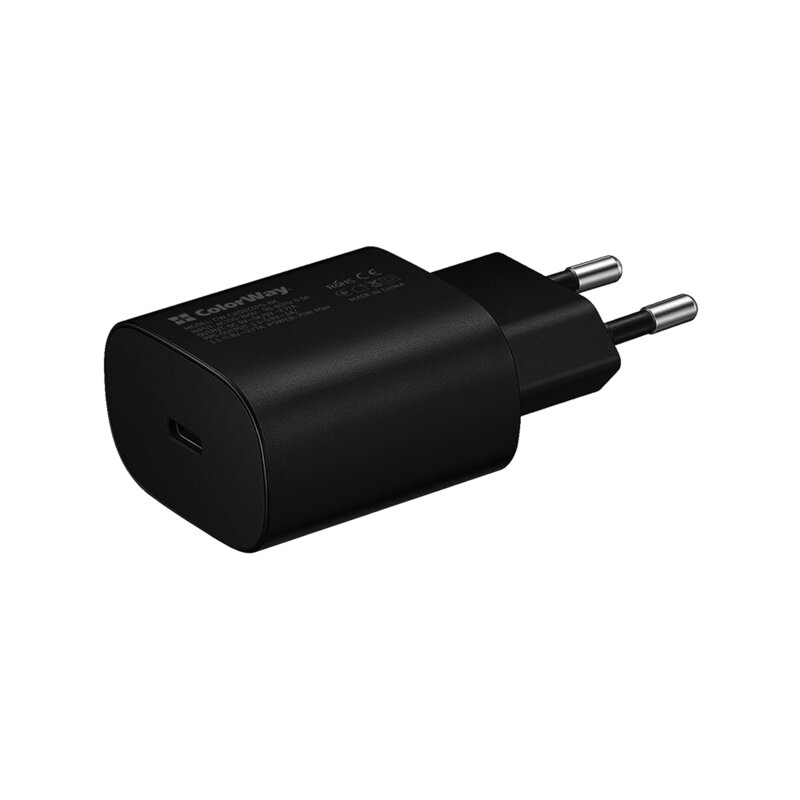 Incarcator priza Type-C Fast Charge ColorWay, PD3.0, 25W, negru