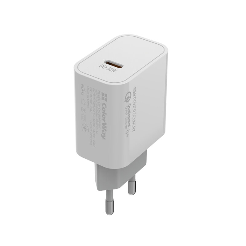 Incarcator priza Samsung SFC/AFC Quick Charge ColorWay, 30W, alb