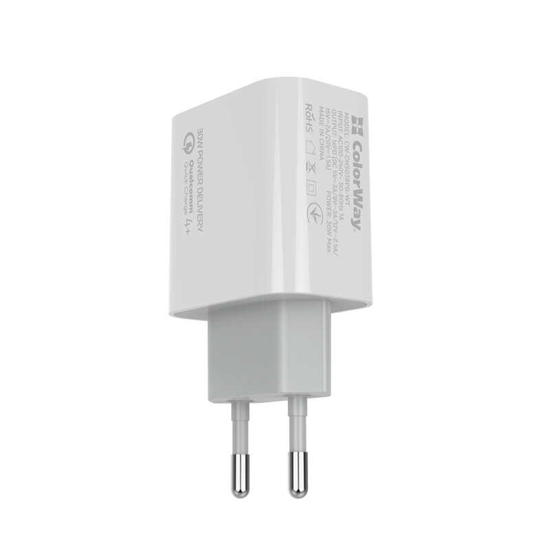 Incarcator priza Samsung SFC/AFC Quick Charge ColorWay, 30W, alb