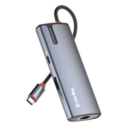Docking Station USB, Ethernet, 4K, ColorWay, 100W, argintiu