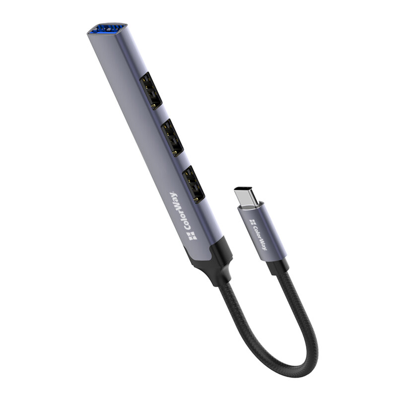 Docking Station 4x USB cu cablu Type-C ColoWay, 5Gps, argintiu