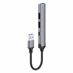 Docking Station USB cu cablu Plug&Play ColorWay, 4in1, argintiu