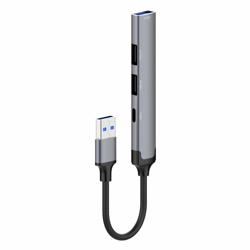 Docking Station USB cu cablu Plug&Play ColorWay, 4in1, argintiu