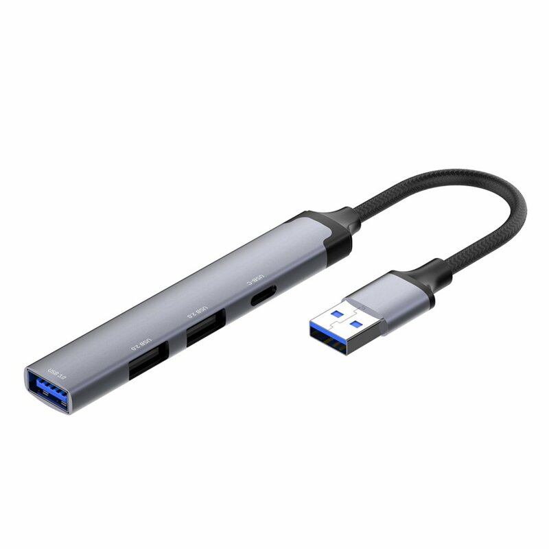 Docking Station USB cu cablu Plug&Play ColorWay, 4in1, argintiu
