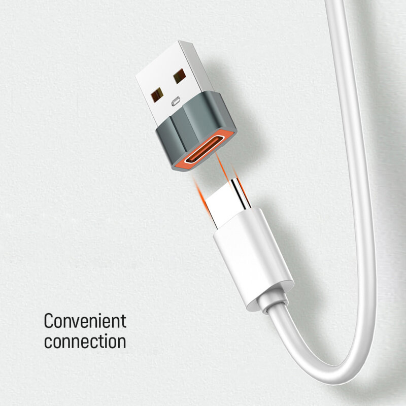 Adaptor OTG, USB la Type-C ColorWay, pentru PC, 3A, argintiu