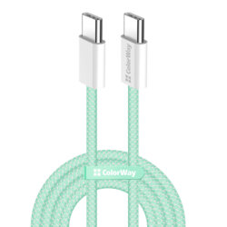 Cablu de incarcare MacBook Pro 60W Fast Charge ColorWay, 1m, verde