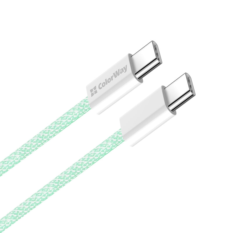 Cablu de incarcare MacBook Pro 60W Fast Charge ColorWay, 1m, verde