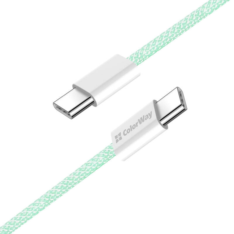 Cablu de incarcare MacBook Pro 60W Fast Charge ColorWay, 1m, verde