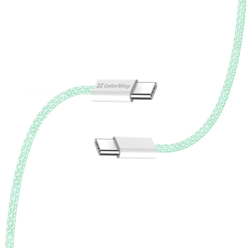 Cablu de incarcare MacBook Pro 60W Fast Charge ColorWay, 1m, verde
