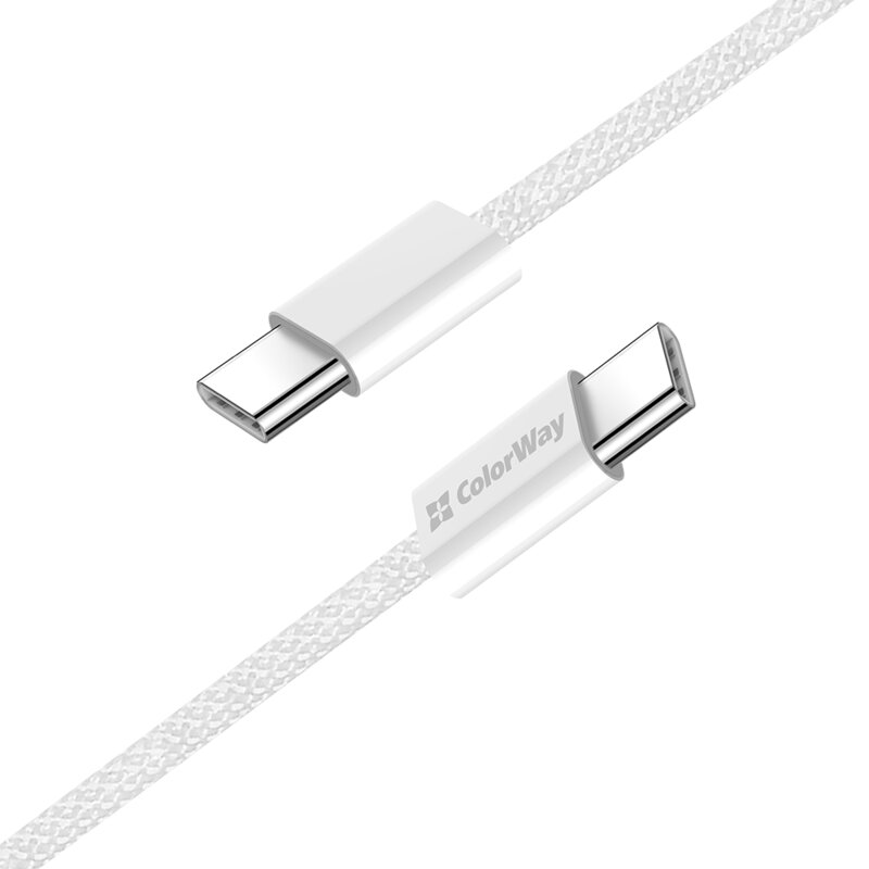 Cablu de incarcare MacBook Pro 60W Fast Charge ColorWay, 1m, alb