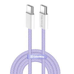 Cablu de incarcare MacBook Pro 60W Fast Charge ColorWay, 1m, mov
