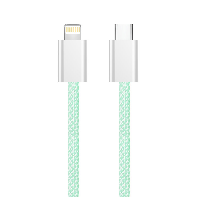 Cablu incarcare Lightning pentru iPhone 27W ColorWay, 1m, verde
