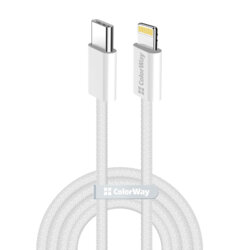 Cablu incarcare Lightning pentru iPhone 27W ColorWay, 1m, gri