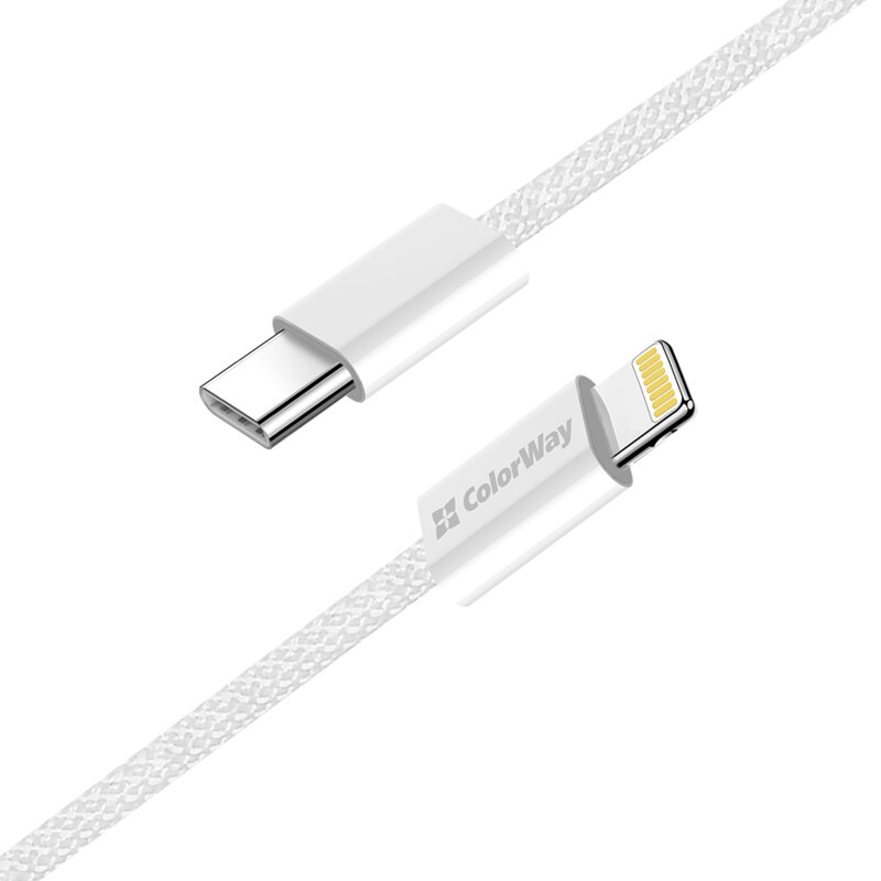 Cablu incarcare Lightning pentru iPhone 27W ColorWay, 1m, gri