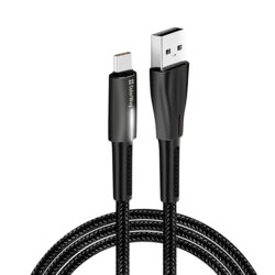 Cablu de incarcare USB Quick Charge ColorWay, 1m, LED, negru