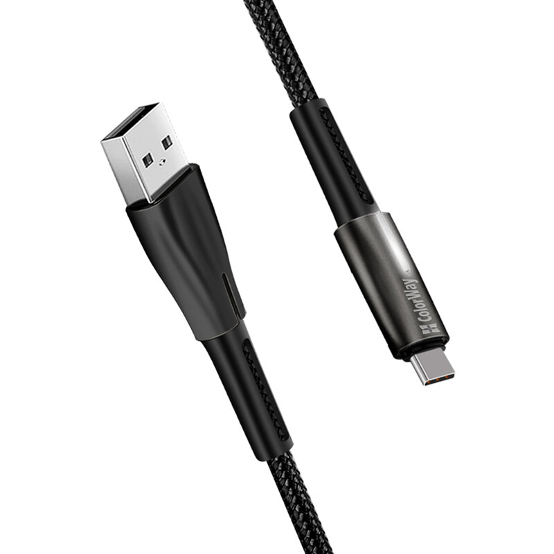 Cablu de incarcare USB Quick Charge ColorWay, 1m, LED, negru