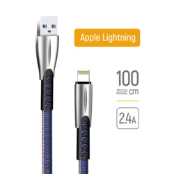 Cablu date si incarcare Apple Lightning ColorWay, 2.4A, 1m, bleu