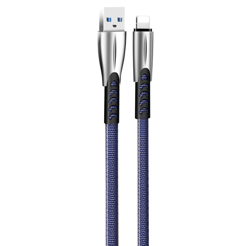 Cablu date si incarcare Apple Lightning ColorWay, 2.4A, 1m, bleu