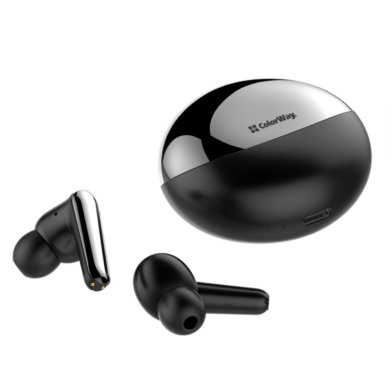Casti wireless in-ear, touch control ColorWay TWS-3, 350mAh, negru
